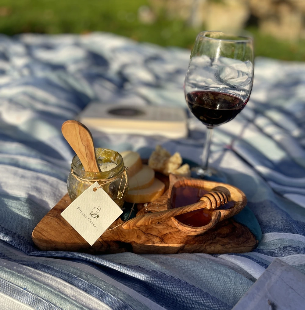 Aperitivo Board with Jam and wine